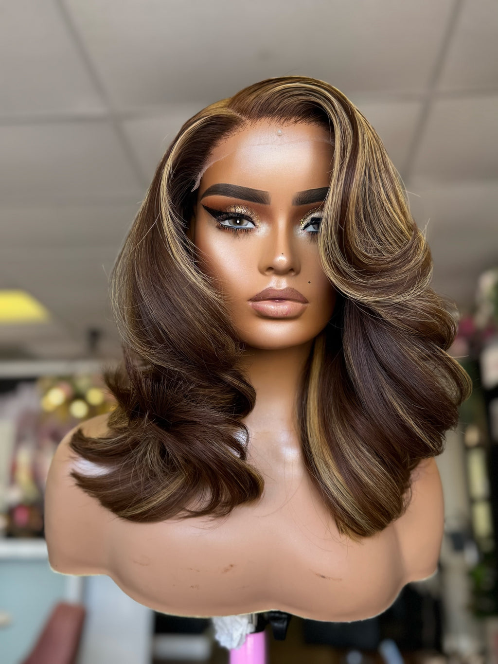 Chocolate Brown with Highlights