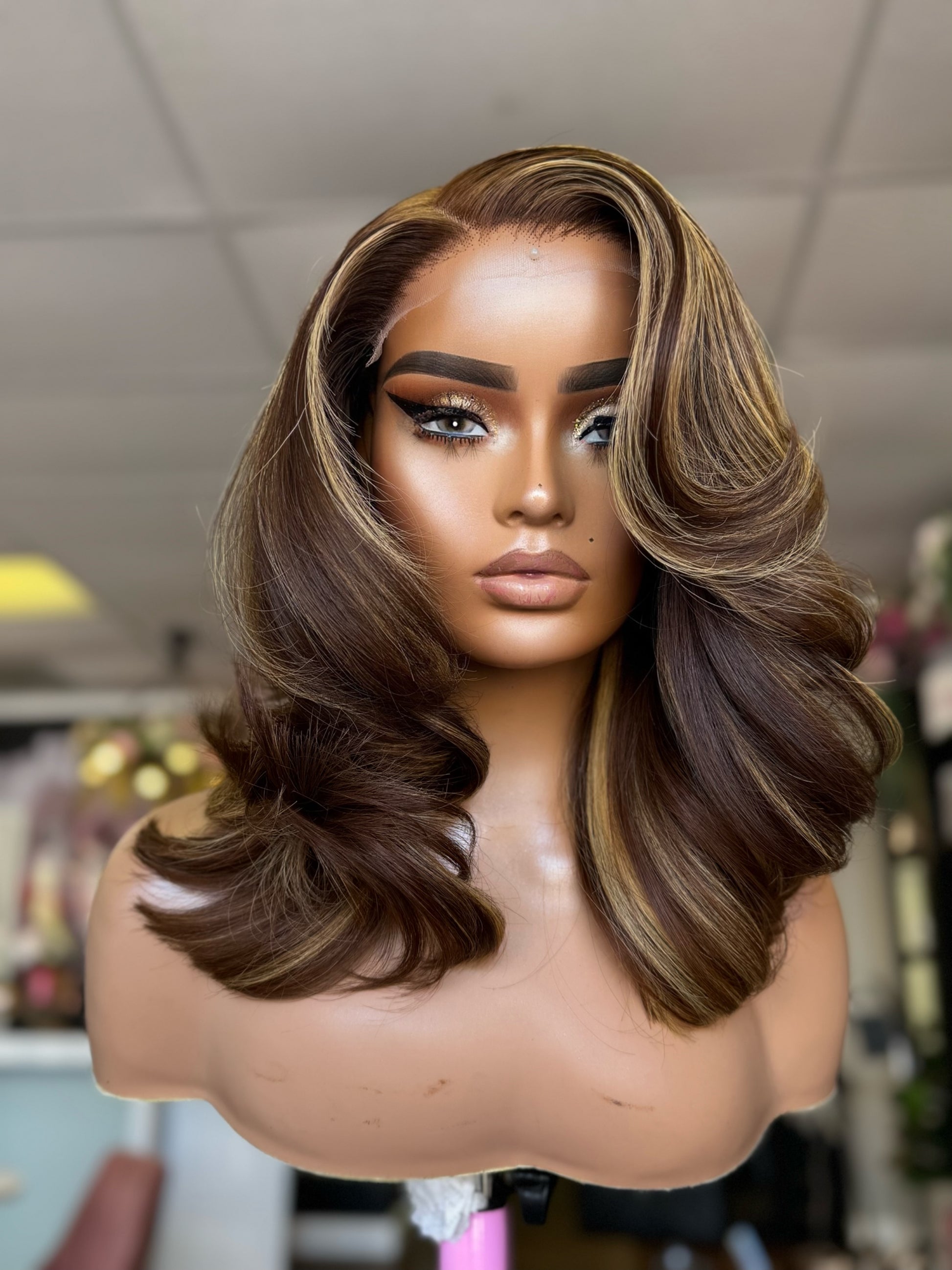 Chocolate Brown with Highlights